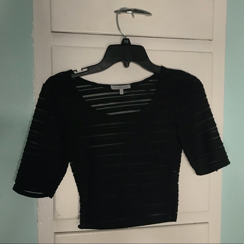 Black See Through Top